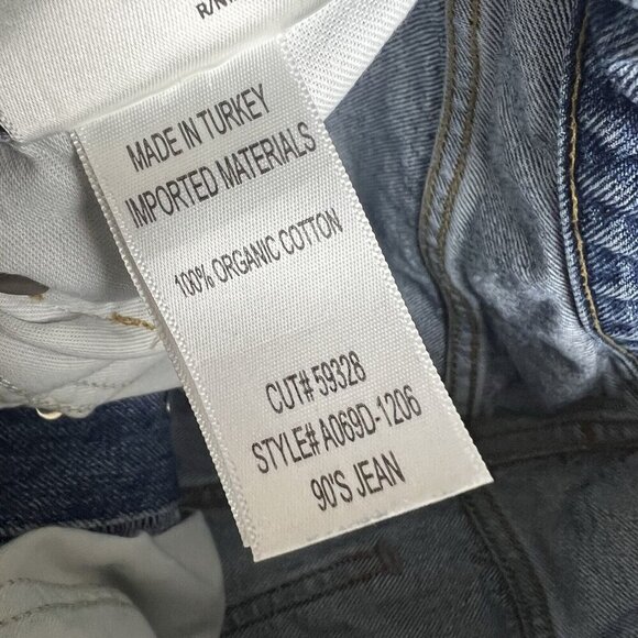 Agolde 90's Mid Rise Loose Jeans Isolate‎ Distressed 100% Cotton Size 25 - Picture 10 of 13